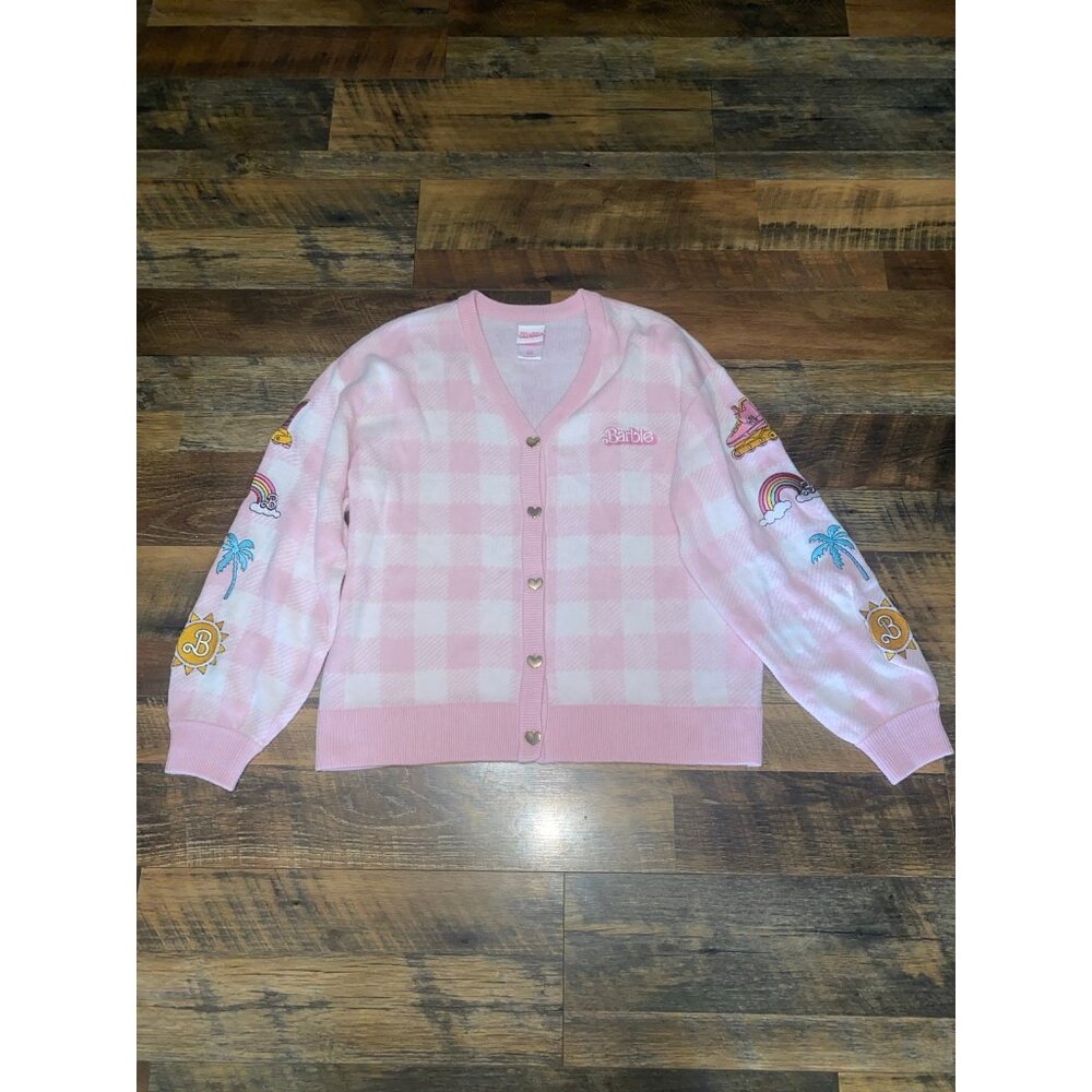 Barbie Gingham Patch Cardigan